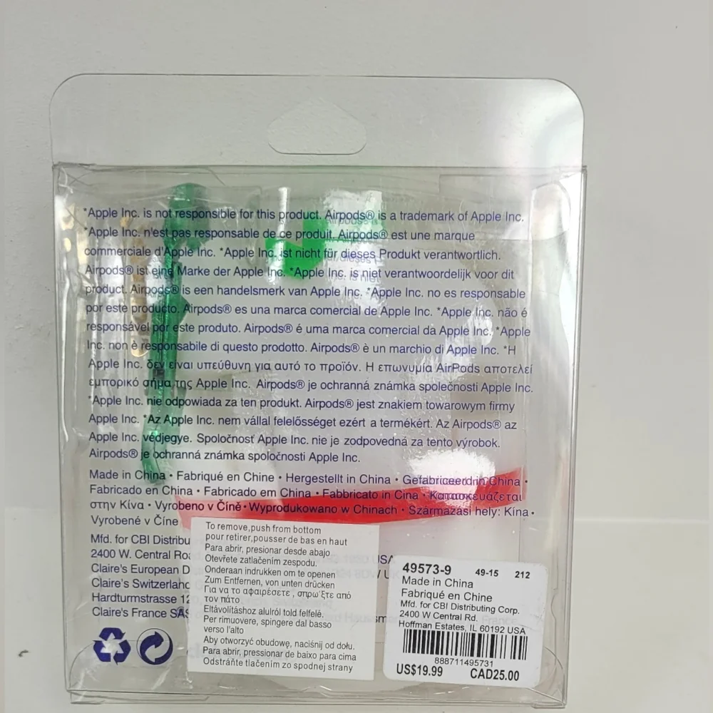 Claire's Fruit Design AirPods Case with Red and Green Accents